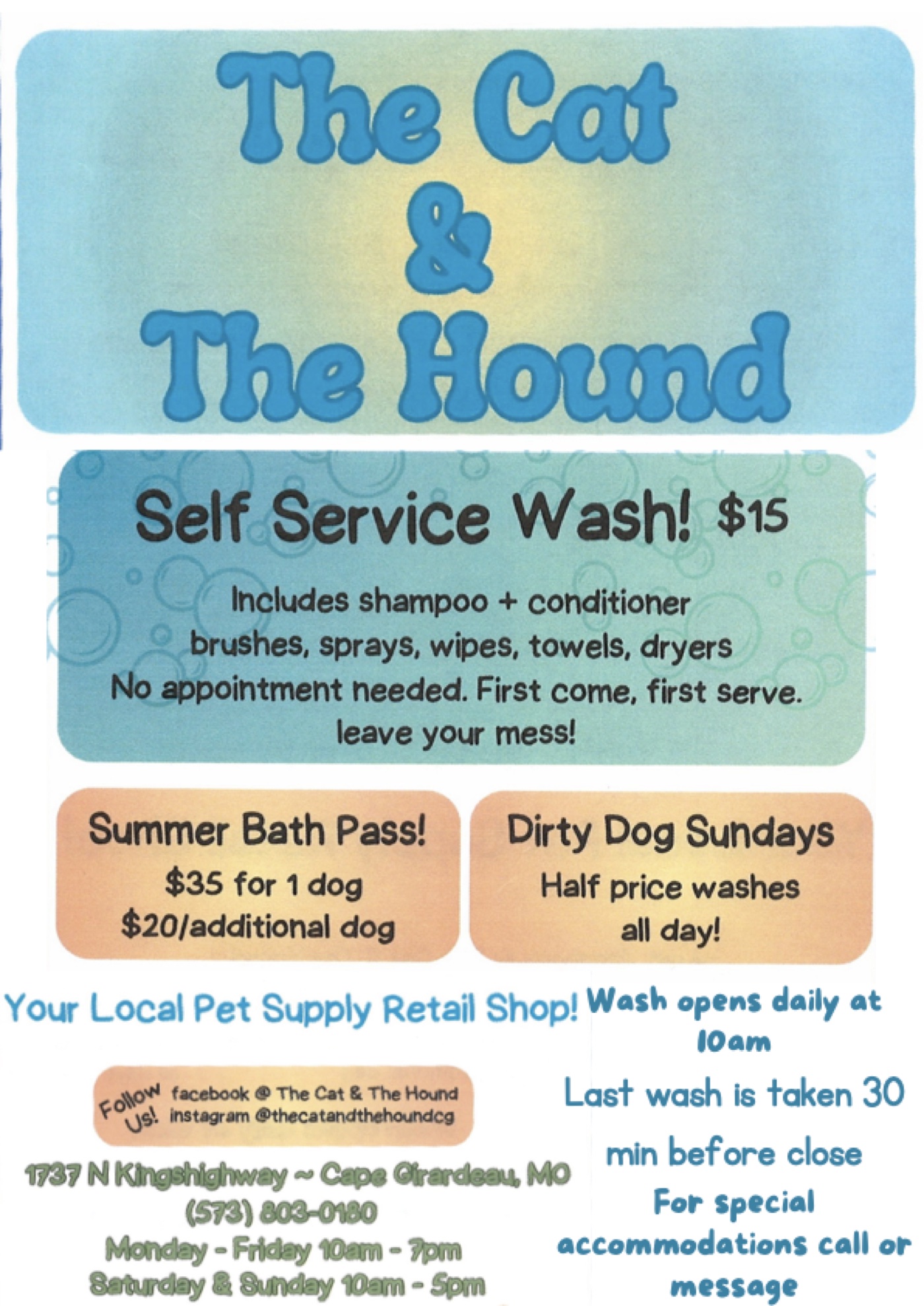Dog Wash flyer